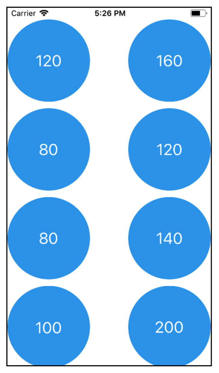 Example of the regular grid layout.
