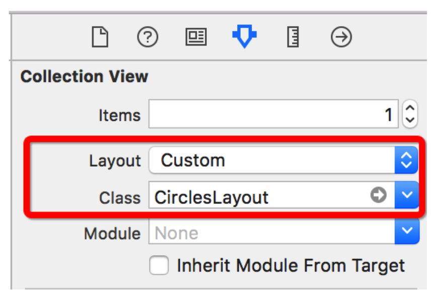 Setting the custom layout on the collection view.