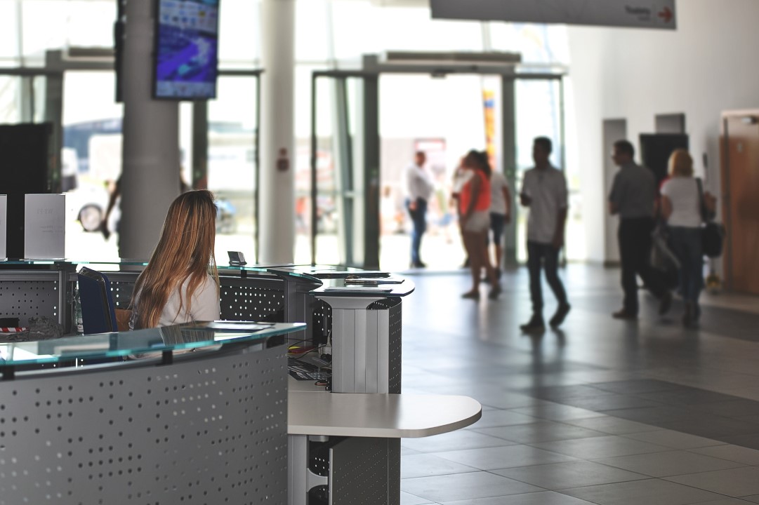 entrance hall of an office building